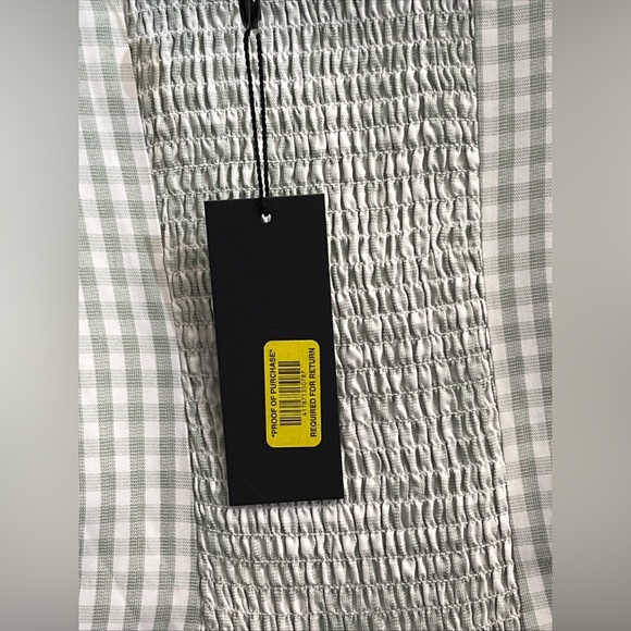 Gianni Bini Gingham Puff Sleeve Blouse - Picture 4 of 8